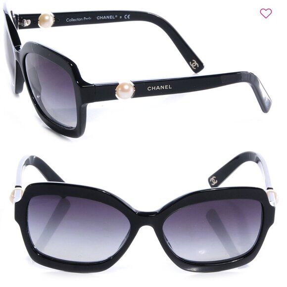 Chanel Pearl Sunglasses 5132-H Black - Picture 1 of 17